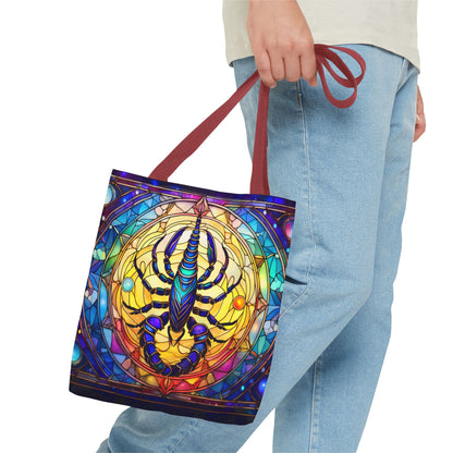 Scorpio Stained Glass Style Tote Bag (All Over Print)