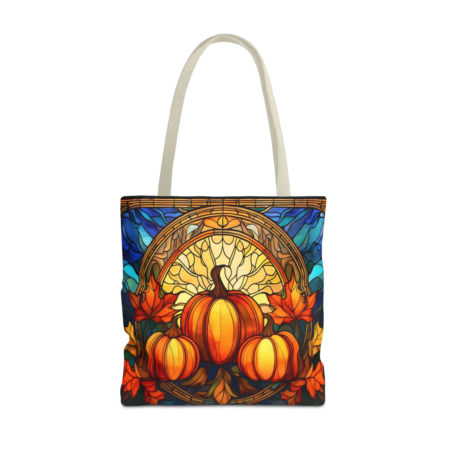 Stained Glass Style Pumpkins Tote Bag