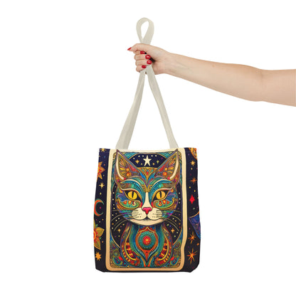 Tarot Style Cat Tote Bag - Multicolor