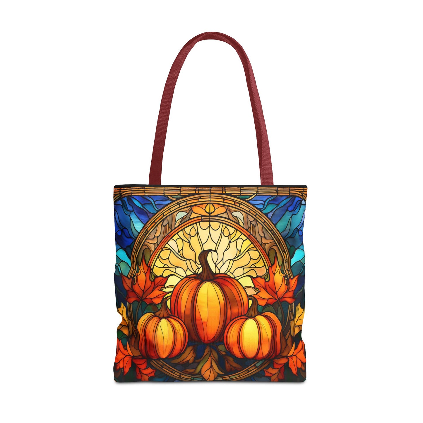Stained Glass Style Pumpkins Tote Bag