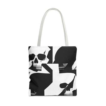 Bauhaus Skull Print Tote Bag