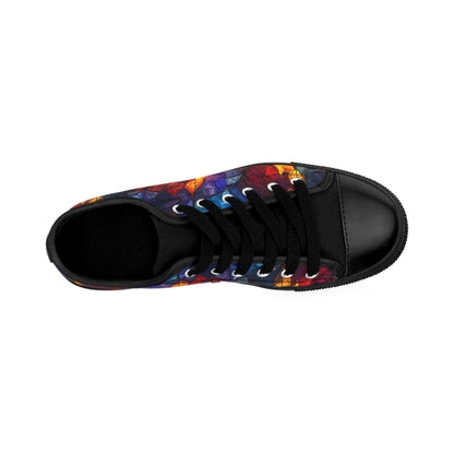 Stained Glass Flames - Women's Classic Low Top Sneakers