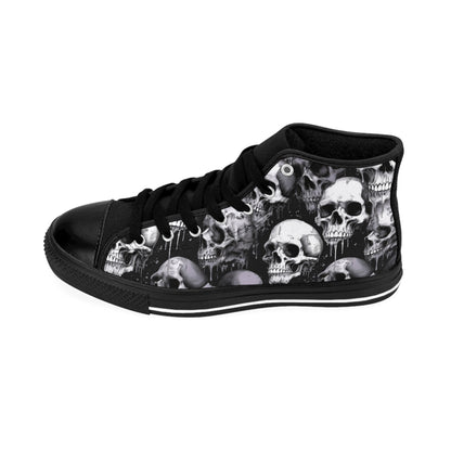 Melty B&W Skulls - Men's Classic High Top Sneakers