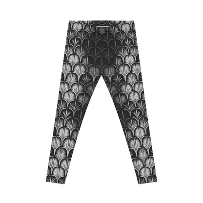 Metal Tile Pattern Leggings