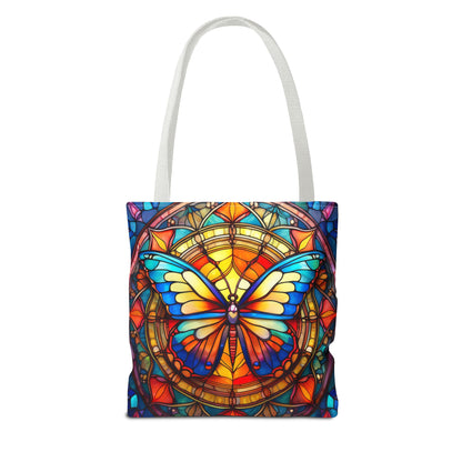 Stained Glass Butterfly Tote Bag