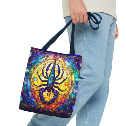 Scorpio Stained Glass Style Tote Bag (All Over Print)