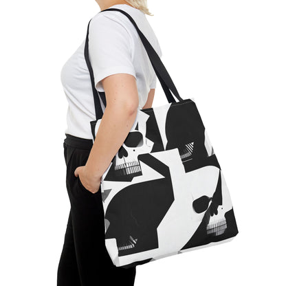 Bauhaus Skull Print Tote Bag