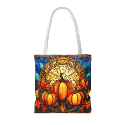 Stained Glass Style Pumpkins Tote Bag