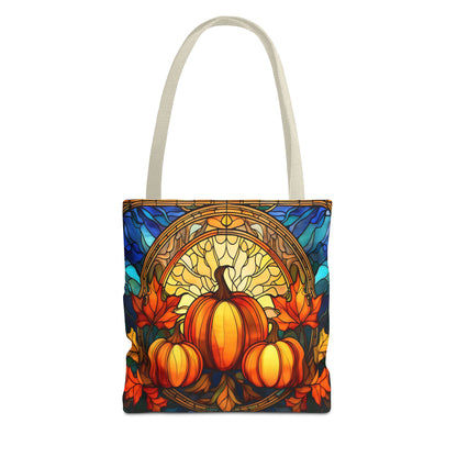 Stained Glass Style Pumpkins Tote Bag