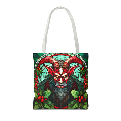 Stained Glass Krampus Tote Bag