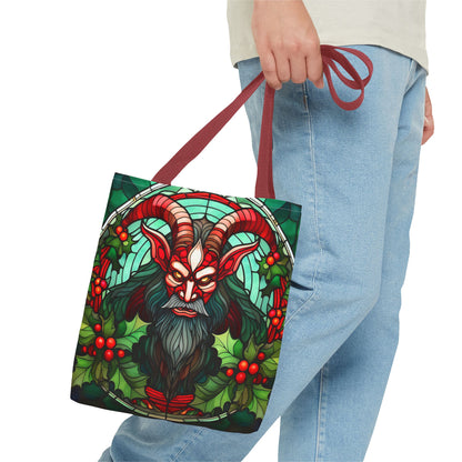 Stained Glass Krampus Tote Bag