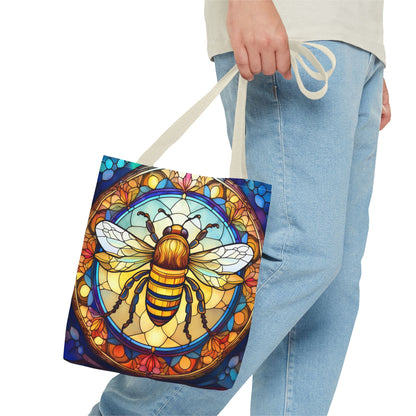 Stained Glass Bee Tote Bag
