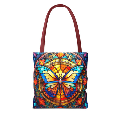 Stained Glass Butterfly Tote Bag