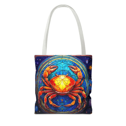 Cancer Crab Stained Glass Style Tote Bag (All Over Print)