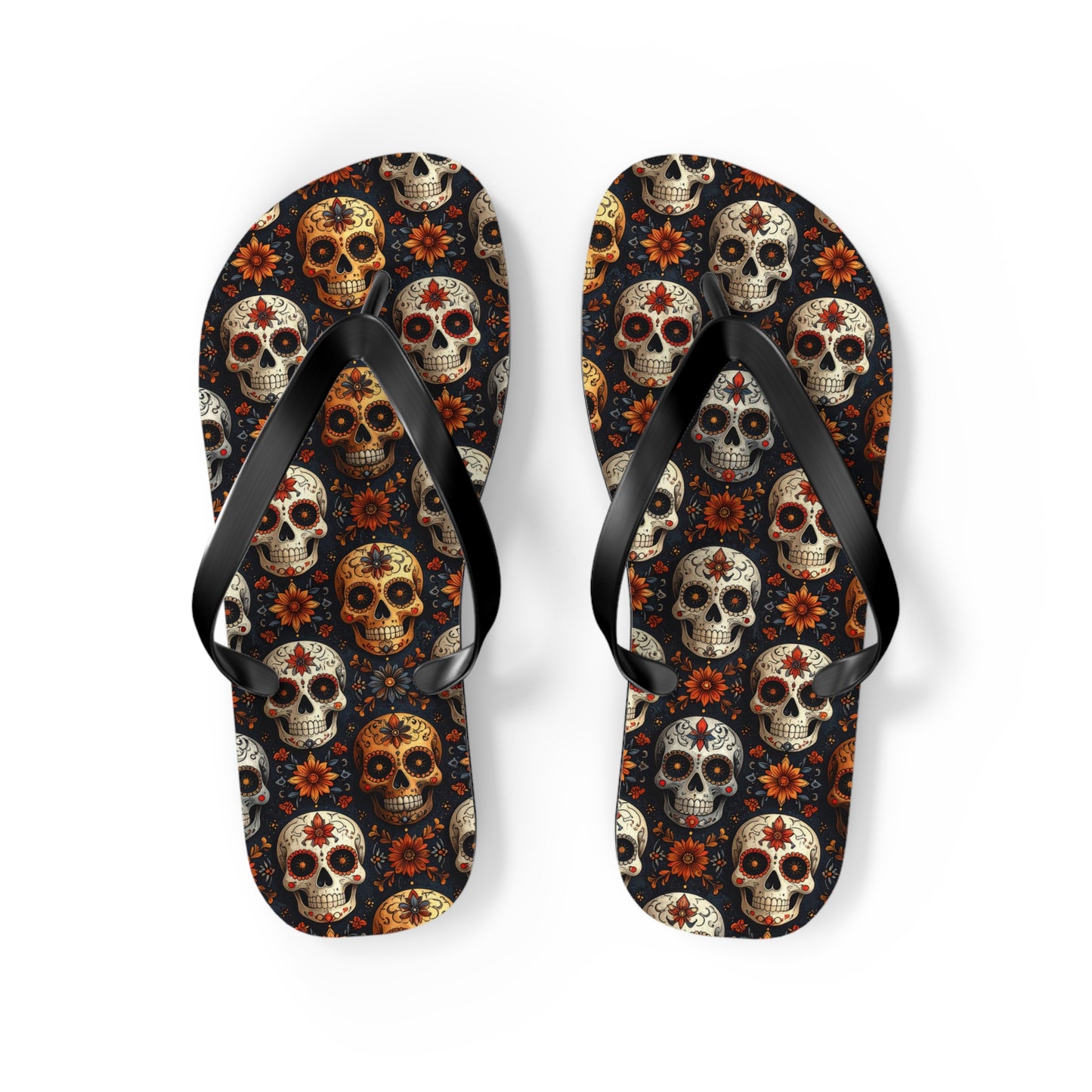 Sugar Skull Flip Flops