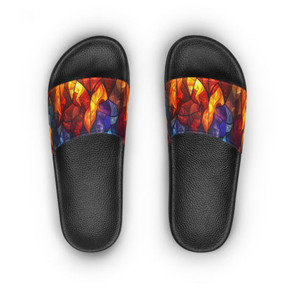 Stained Glass Flames - Slide Sandals
