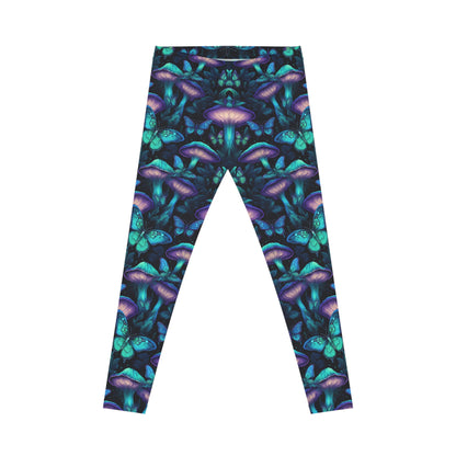 Bioluminescent Moths and Mushrooms - Leggings