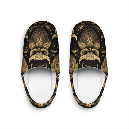 Art Deco Owl - Luxurious Women's Indoor Slippers