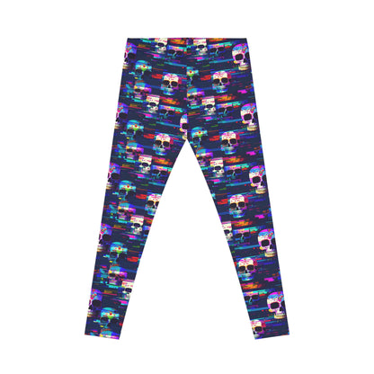 Glitchy Skull Leggings