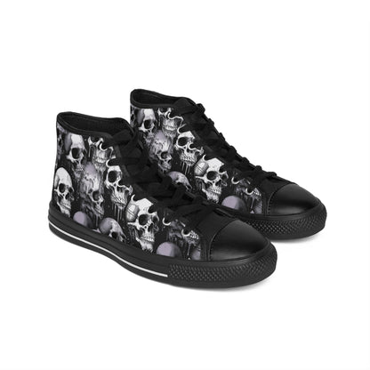 Melty B&W Skulls - Men's Classic High Top Sneakers