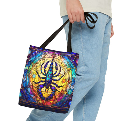 Scorpio Stained Glass Style Tote Bag (All Over Print)