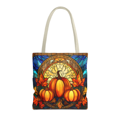 Stained Glass Style Pumpkins Tote Bag