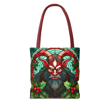 Stained Glass Krampus Tote Bag