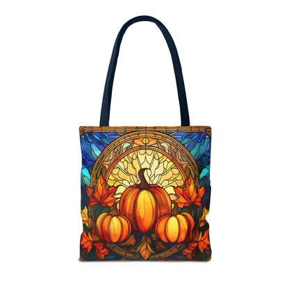 Stained Glass Style Pumpkins Tote Bag