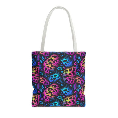 Neon Leopard Print Tote Bag