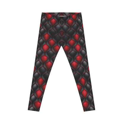 Black and Red Scaly Leggings