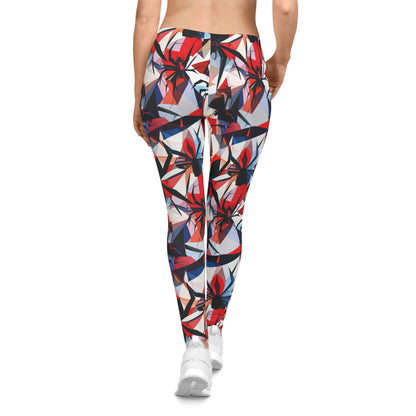 Black Widow Cubism Art Leggings